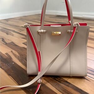 Kate Spade Beige and Red Satchel